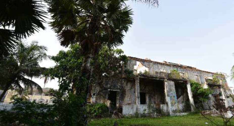 A colonial-era building, Ivory Coasts first courthouse, in Grand-Bassam, a former French colonial capital city and UNESCO World Heritage Site, on April 18, 2015.  By Sia Kambou (AFP)