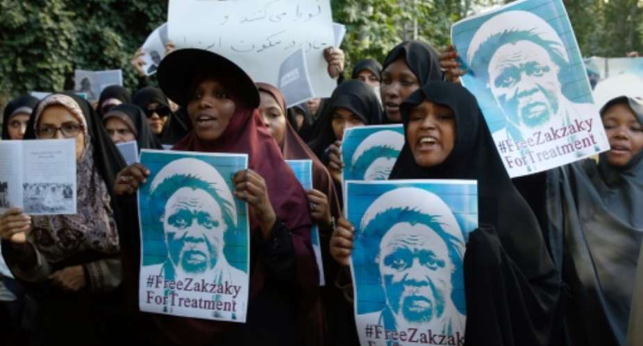 Ibrahim Zakzaky's followers have staged regular protests calling for his release.  By - afpAFPFile