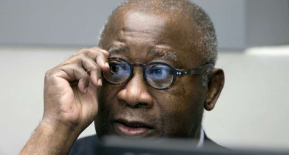 Former Ivory Coast president Laurent Gbagbo is on trial at the International Criminal Court in The Hague.  By Peter Dejong POOLAFPFile