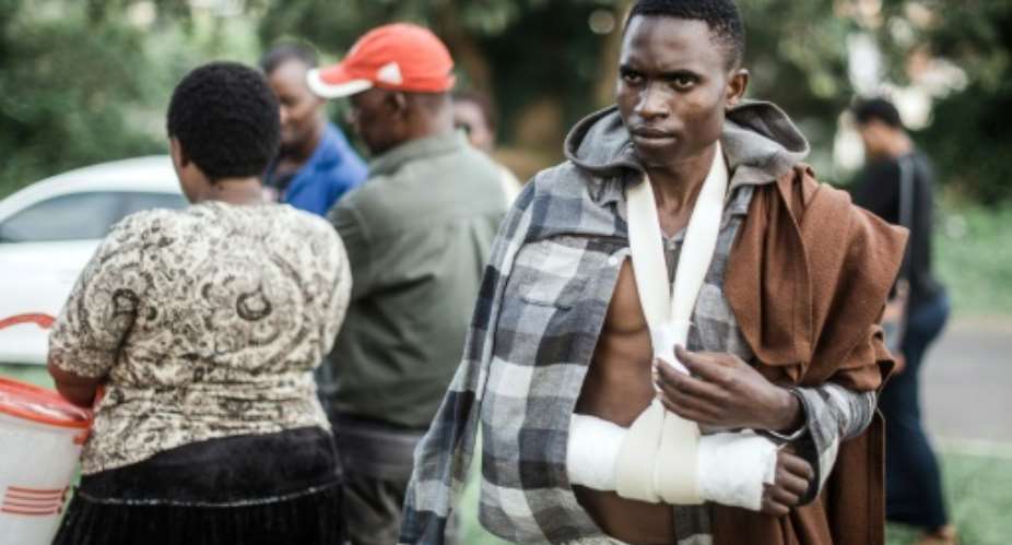 Immigrants bear the brunt of anger resulting from chronic unemployment and limited progress made by poor black people since South Africa's white-minority rule ended in 1994.  By RAJESH JANTILAL AFPFile