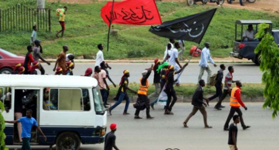 IMN protests erupted in Abuja in October.  By Sodiq ADELAKUN AFPFile