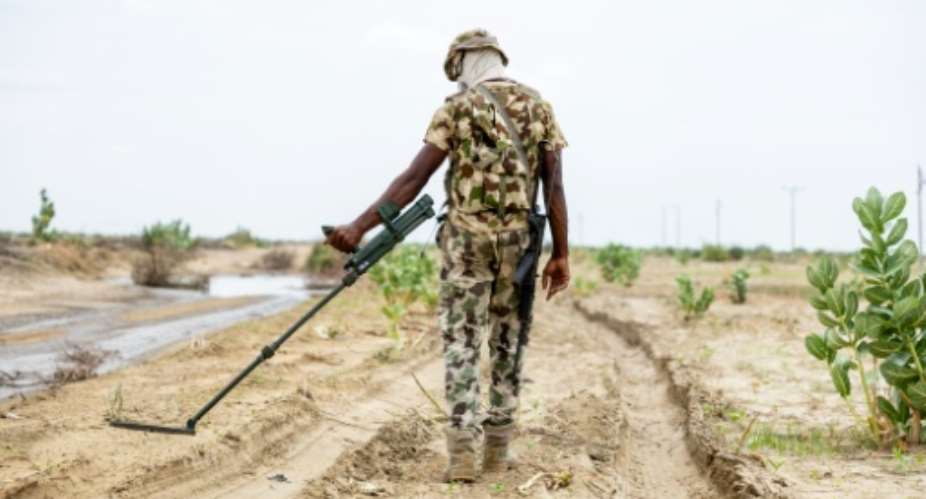 Improvised explosive devices (IEDs) and unexploded ordnance killed or injured 418 civilians in northeast Nigeria in 2024.  By Joris Bolomey (AFP/File)
