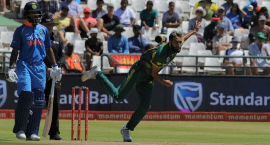 Imran Tahir sat out the fourth ODI against India after featuring in the first three matches of the series.  By RODGER BOSCH AFPFile