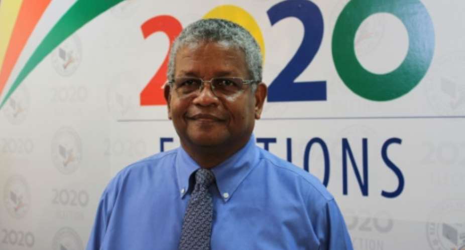 In a ceremony that marked an unprecedented handover from one political party to another, newly elected Seychelles president Wavel Ramkalawan pictured October 25, 2020 called for unity on the 115-island Indian Ocean archipelago.  By Rassin VANNIER AFPFile