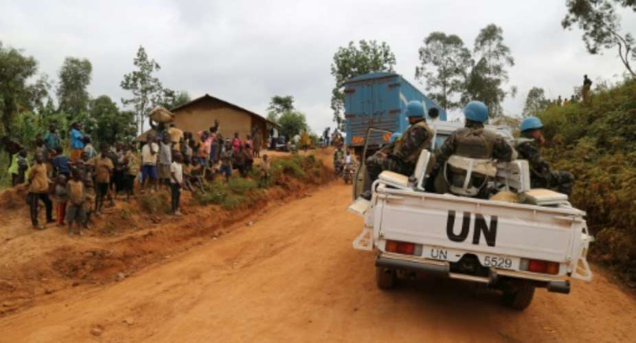 In a photograph taken in March, the UN mission patrols in Ituri province.  By SAMIR TOUNSI AFPFile