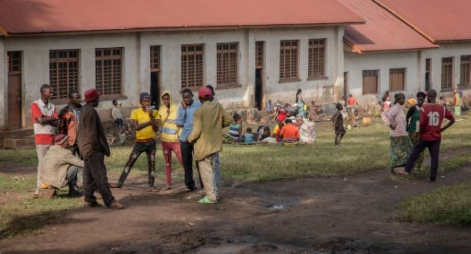 In April, schools in Rutshuru were requisitioned to house people displaced by fighting.  By Guerchom NDEBO AFP