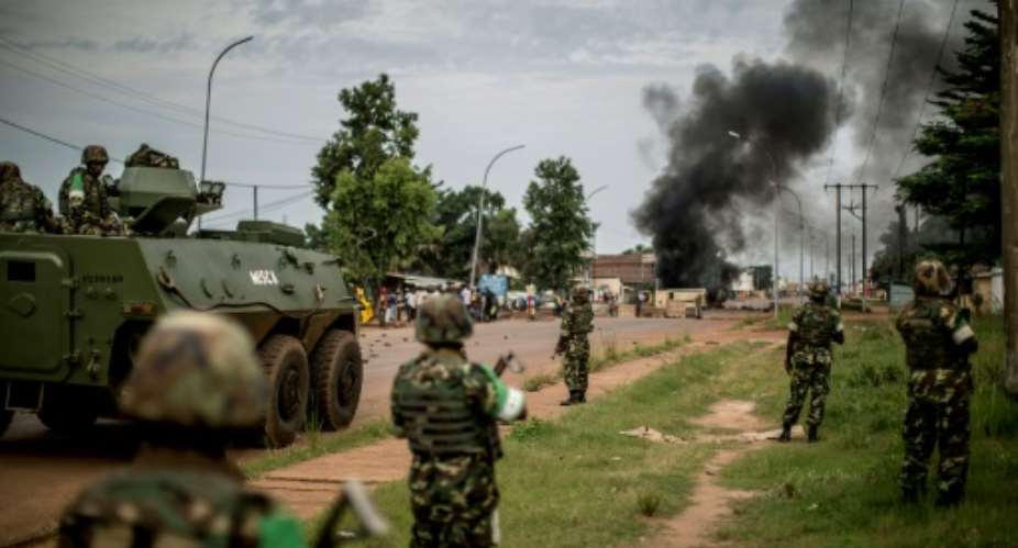 In December 2013, a 12,500-strong MINUSCA peacekeeping mission was deployed in the Central African Republic under the aegis of the African Union.  By Marco Longari AFPFile
