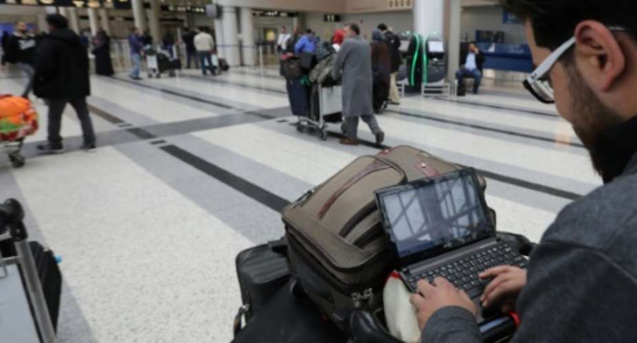 In March, Washington barred all electronic devices larger than a mobile phone on direct flights to the United States from 10 airports in Turkey, the Middle East and North Africa.  By ANWAR AMRO AFPFile