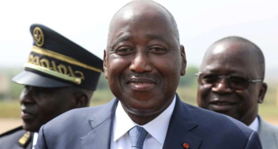 In self-quarantine: Ivory Coast Prime Minister Amadou Gon Coulibaly.  By Ludovic MARIN AFP