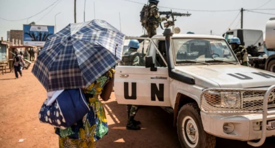 In September 2014, UN peacekeepers went in to Central African Republic to take over from the African Unions MISCA force.  By MARCO LONGARI (AFP/File)