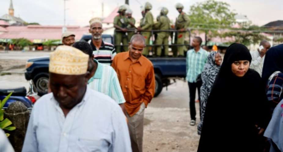 In the days leading up to the polls, the opposition said 10 people died in violence in Zanzibar.  By Marco LONGARI AFP