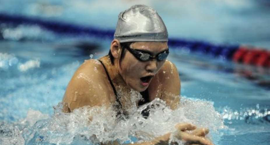 Chinas Ye Shiwen, pictured during the 400m medley event at Beijings short-course World Cup meet, on November 3, 2012.  By  (AFP/File)