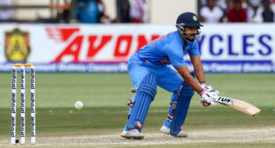 Kedar Jadhav topscored with 58 as India beat Zimbabwe by three runs in the third T20 international in Harare on June 22, 2016.  By Jekesai Njikizana AFP