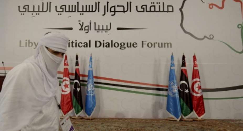 In-person talks as part of the Libyan Political Dialogue Forum were hosted in Tunisia in November.  By FETHI BELAID AFPFile