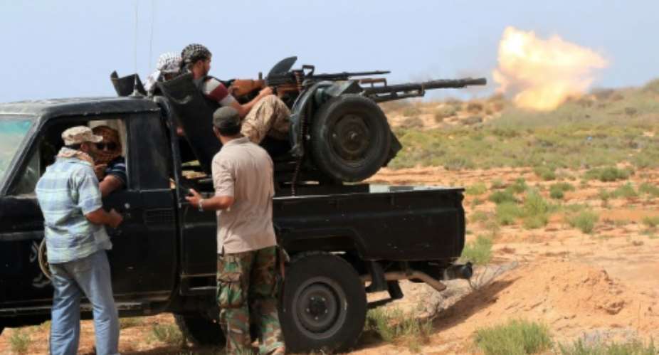 Forces loyal to Libya's UN-backed unity government launched an operation to drive Islamic State fighters out of Sirte on May 12.  By Mahmud Turkia AFPFile