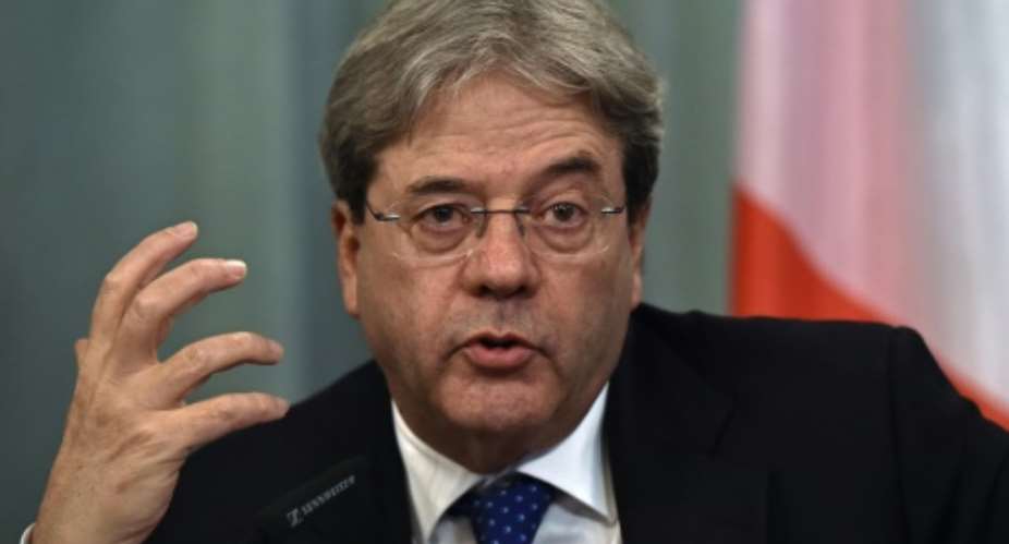 Italy's Foreign Minister Paolo Gentiloni visits Moscow on March 25, 2016.  By Yuri Kadobnov AFPFile