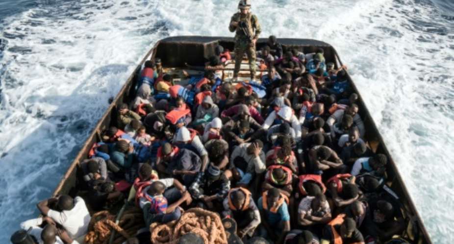 Italy and the European Union have been financing, training and providing other aid to Libya's coastguard to stop smugglers from taking migrants in flimsy boats across the Mediterranean to Europe..  By Taha JAWASHI AFP