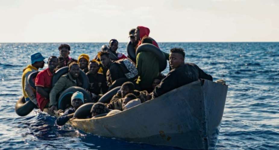 Italy is on the frontline of migrant crossings from north Africa to Europe..  By Severine Kpoti, Severine Kpoti Mission LifelineAFP