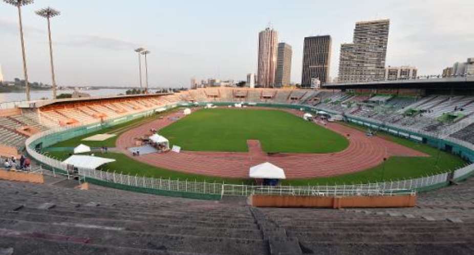 The Felix Houphouet-Boigny Stadium in Abidjan, which will host the Africa Cup of Nations match between the Ivory Coast and Sierra Leone.  By Issouf Sanogo AFPFile