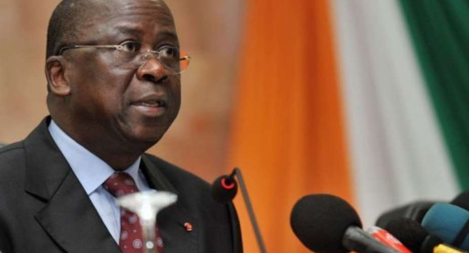 Ivory Coast's Prime Minister Jeannot Ahoussou Kouadio.  By Sia Kambou AFP