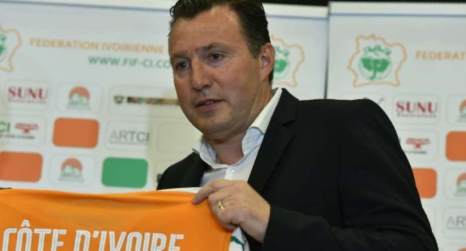 Ivory Coast's national football team coach Belgian Marc Wilmots poses in March 2017.  By ISSOUF SANOGO AFPFile