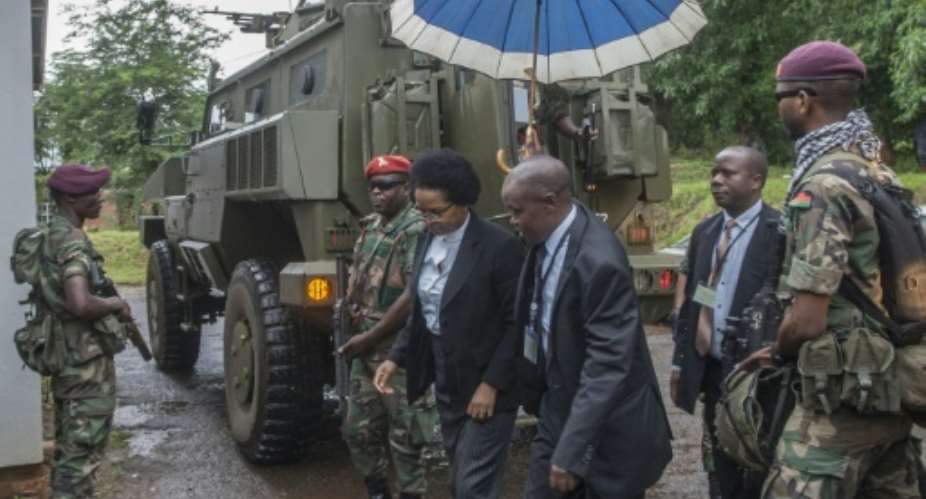 Ivy Kamanga, one of Malawi's five constitutional court judges, who were given an armoured military escort on February 3 when they made their historic ruling.  By AMOS GUMULIRA AFPFile