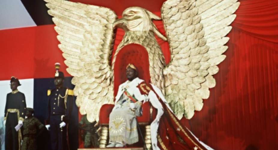 Jean-Bedel Bokassa crowned himself emperor in 1977 and said he showered the Giscard family with diamonds.  By PIERRE GUILLAUD AFPFile