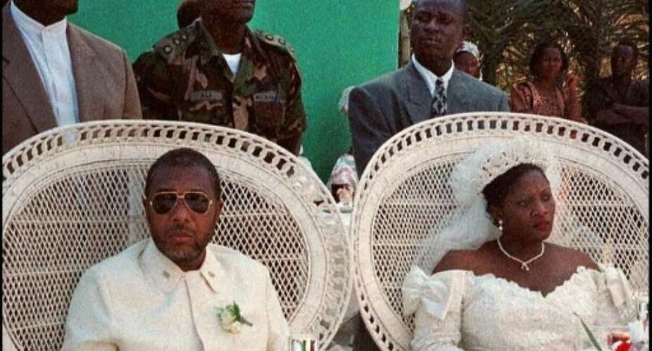 Jewel Howard-Taylor, right, married Charles Taylor just before he was elected Liberian president in 1997.  By FRANCOIS HARISPE AFPFile