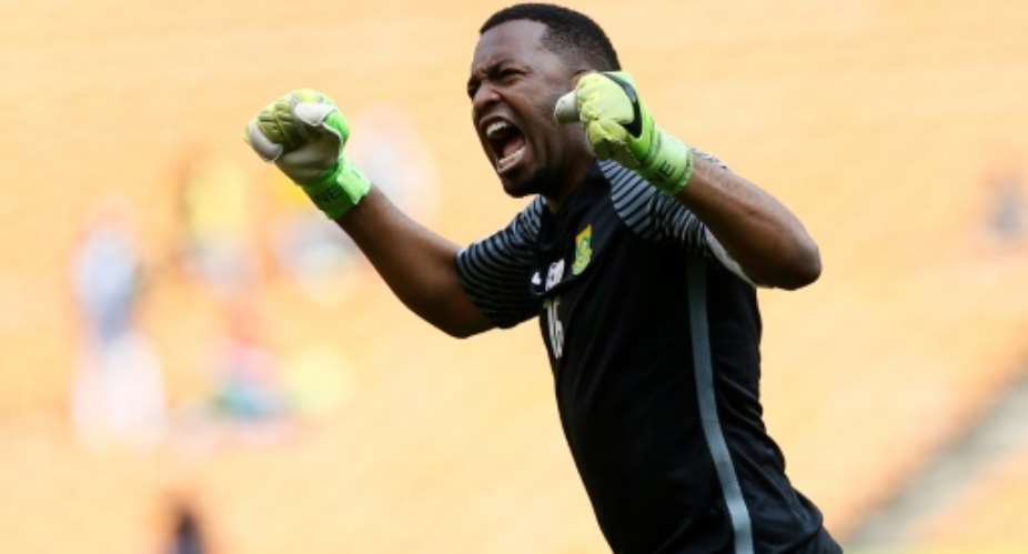 Kaizer Chiefs goalkeeper Itumeleng Khune saved a late penalty in a CAF Champions League victory over PWD Bamenda..  By PHILL MAGAKOE AFP