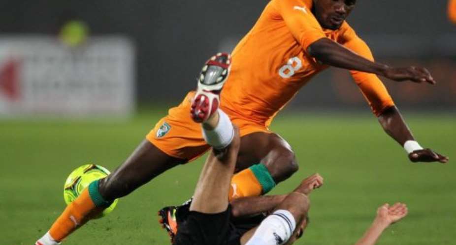 Ivory Coast are the title co-favourites after Kalou pictured and Drogba scored against Tunisia.  By Karim Sahib AFP