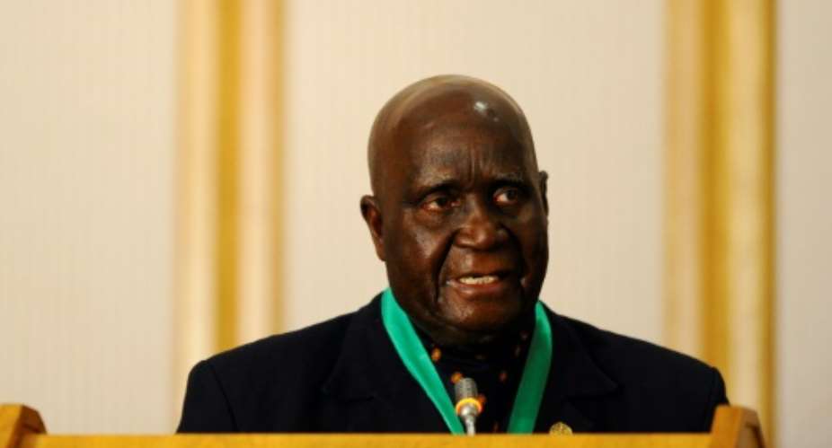 Kaunda, speaking at a southern African summit in 2011. Zambia's first post-independence president has been hospitalised, his office says.  By STEPHANE DE SAKUTIN AFPFile