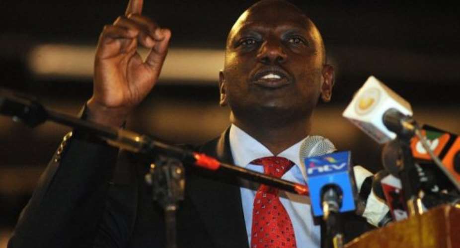 Ruto faces three counts of murder, forcible transfer and persecution.  By Simon Maina AFP