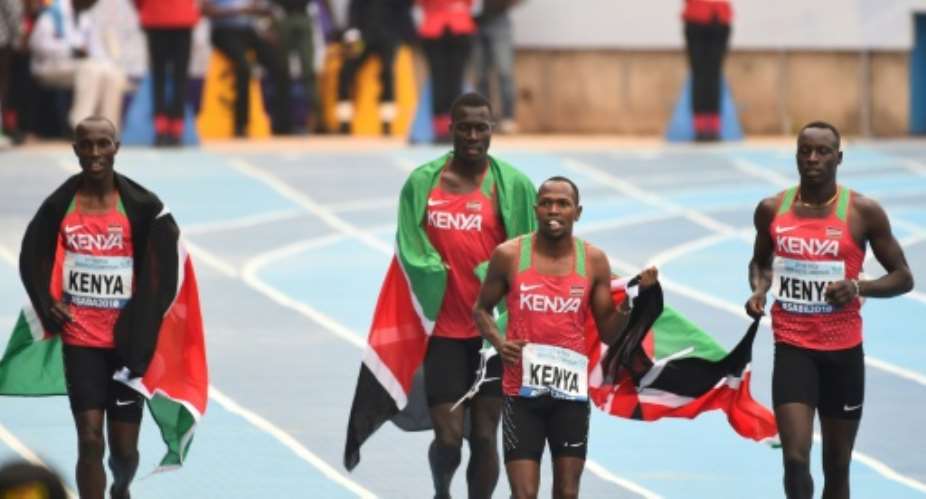 Kenya won gold in the men's 4x400m relay at this month's African Athletics Championships.  By PIUS UTOMI EKPEI AFPFile