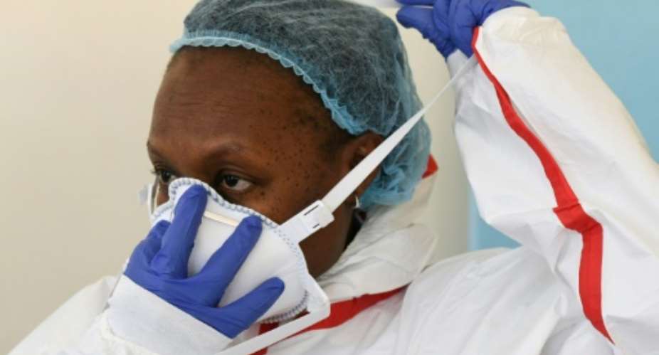 Kenyan health workers are making preparations for potential virus cases.  By SIMON MAINA AFP