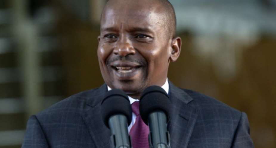 Kenyan Interior Minister Kithure Kindiki has faced criticism over alleged police brutality during anti-government demonstrations earlier this year.  By SIMON MAINA (AFP/File)