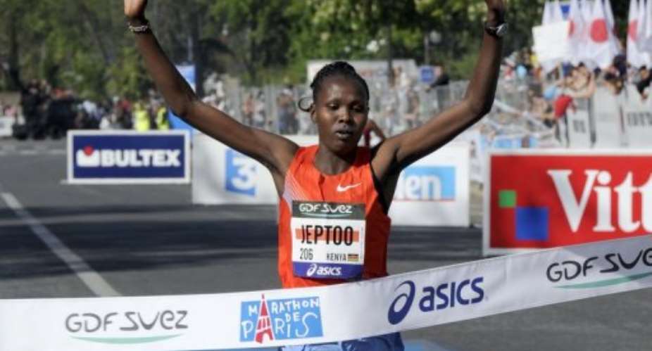 Kenyas world championship marathon silver medallist Priscah Jeptoo.  By Bertrand Guay (AFP)