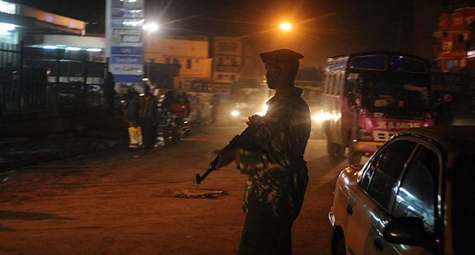 Kenyan police secure the scene of an explosion in Nairobi.  By Simon Maina AFPFile