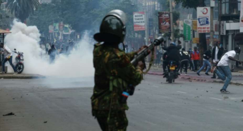 Kenyan police have been accused of using excessive force against protesters.  By LUIS TATO (AFP/File)
