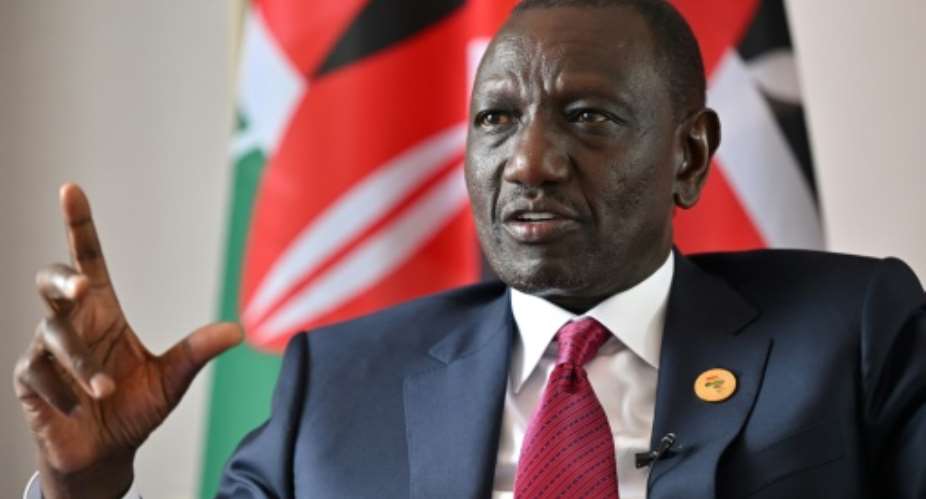Kenyan President William Ruto speaks during an interview with AFP in Seoul on June 5, 2024 on the sidelines of the Korea-Africa Summit.  By Jung Yeon-je (AFP)