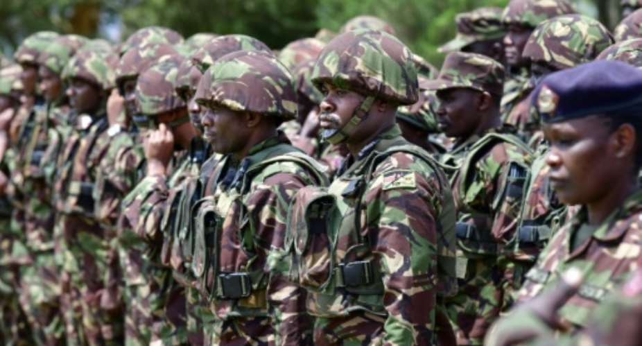 Kenyan troops are part of a planned East African force aimed at stabilising eastern DR Congo.  By Tony KARUMBA AFP