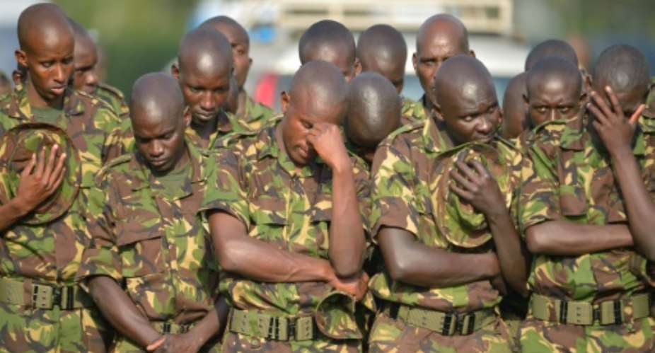 Kenyan troops have been fighting off the threat from Somalia-based Shabaab militants since the year 2000.  By TONY KARUMBA AFPFile