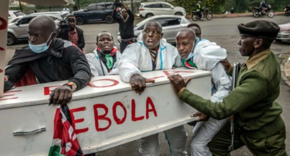 Kenyans have protested against the quarantine base this week.  By Luis TATO (AFP)