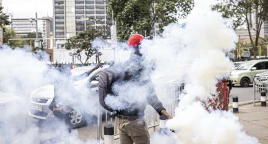 Kenyans have taken to the streets to protest alleged police brutality.  By Patrick Meinhardt AFPFile