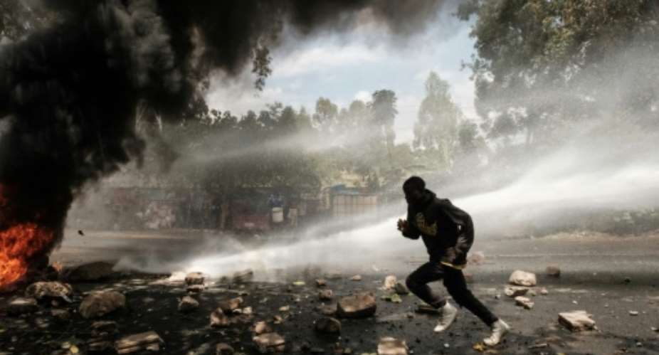 Kenyans were protesting at the rising cost of basic necessities.  By YASUYOSHI CHIBA AFP
