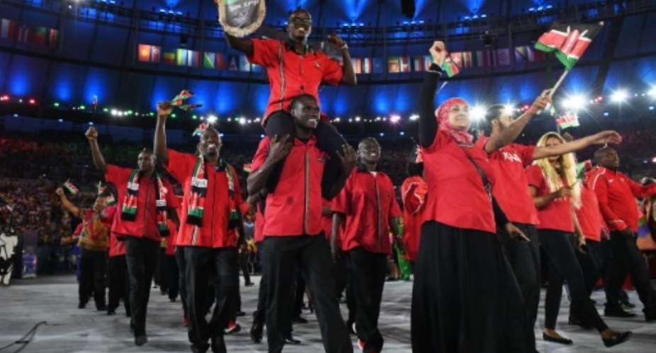 Kenya's athletes, seen here at the opening ceremony in Rio, took home six gold medals from the 2016 Games.  By Leon Neal AFPFile