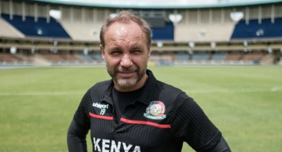 Kenya's French head coach Sebastien Migne is taking to the team to France for a 'boot camp' in preparation for the 2019 Africa Cup of Nationsin Egypt from June 21..  By Yasuyoshi CHIBA AFP