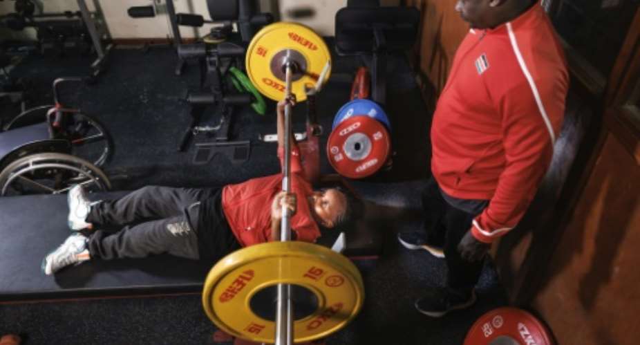 Kenyas Paralympics para-powerlifter medal hope Hellen Wawira Kariuki says the sport has given her courage which she lacked before.  By Tony KARUMBA (AFP)
