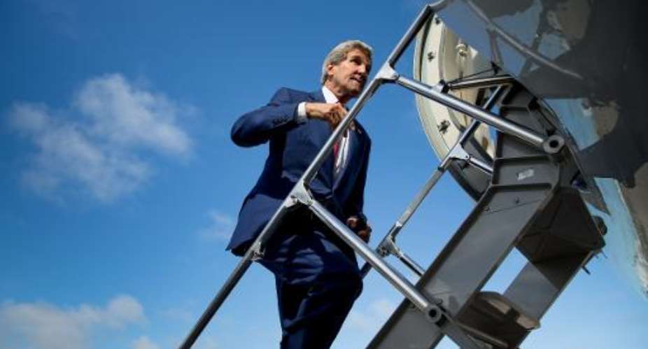 US Secretary of State John Kerry arrived in the Horn of Africa nation of Djibouti, home to the main US military base on the continent and just across the sea from war-torn Yemen.  By Andrew Harnik PoolAFPFile