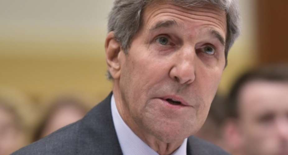 US Secretary of State John Kerry testifies before the House Foreign Affairs Committee on the Iran nuclear agreement in Washington, DC on July 28, 2015.  By Mandel Ngan AFPFile