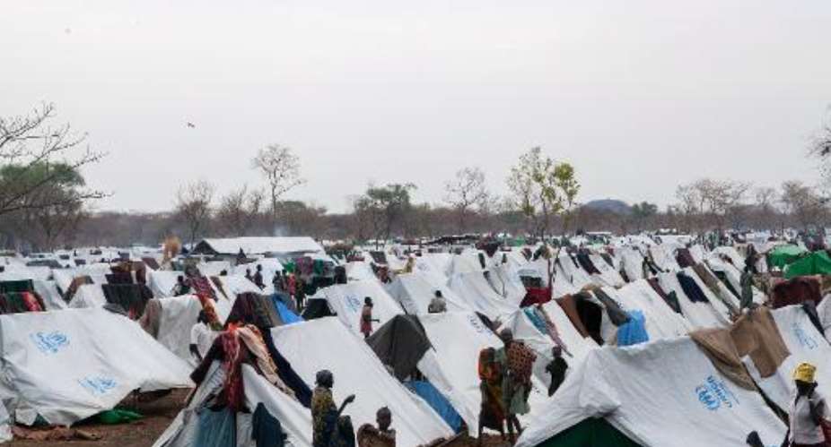 Picture shows general view of the Kule refugee camp near the Pagak Border Entry point in the Gambela Region of Ethiopia, on April 2, 2014.  By Zacharias Abubeker AFPFile
